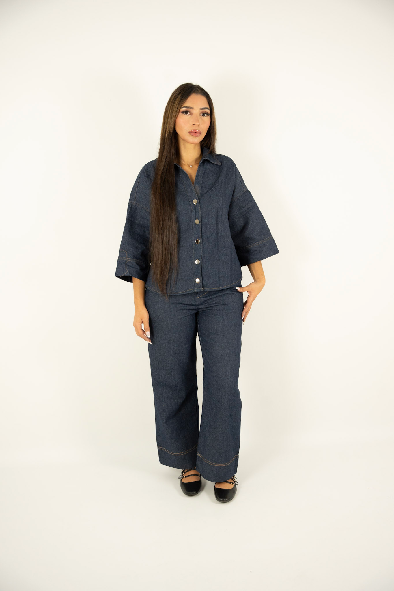 Ensemble denim – Veste & Pantalon large