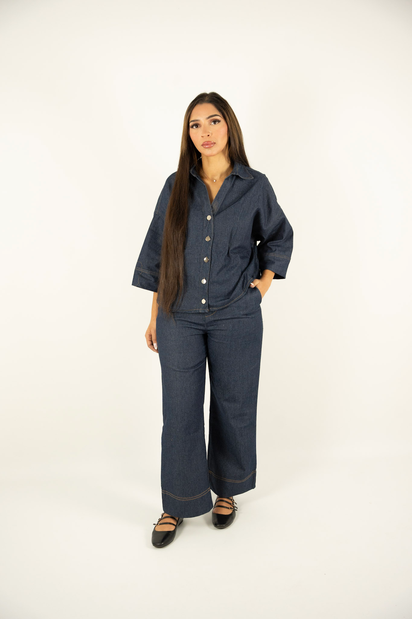 Ensemble denim – Veste & Pantalon large