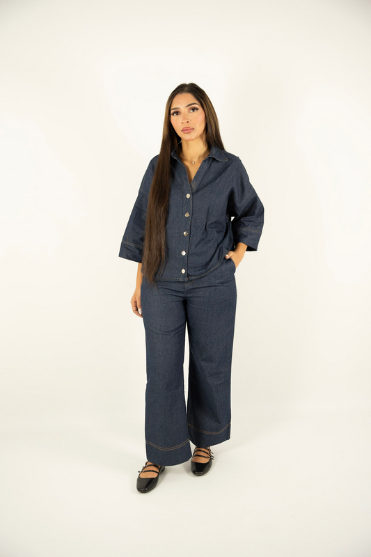 Ensemble denim – Veste & Pantalon large